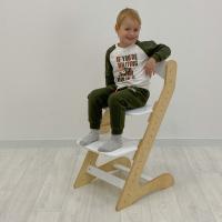 Растущий стул для детей Компаньон, Прозрачное масло и белый акрил