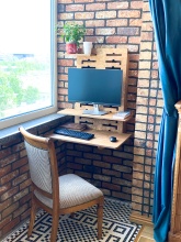 Настенный стол для ноутбука Up Wall 7 in 1, золотой дуб